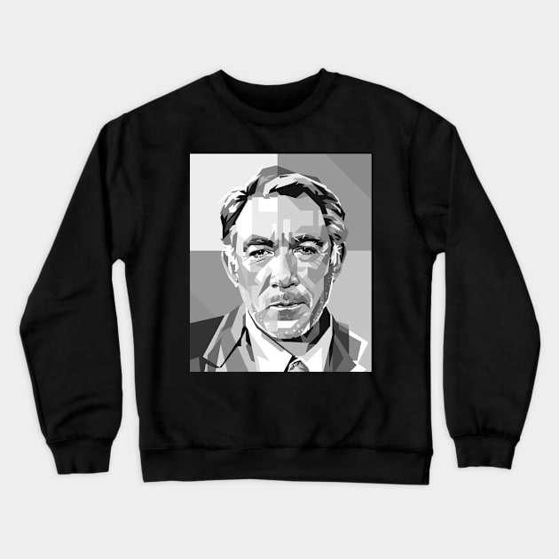 Anthony Quinn Grayscale illustration 2 Crewneck Sweatshirt by RJWLTG